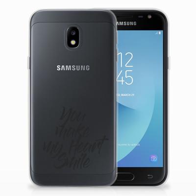 Samsung Galaxy J3 2017 | Siliconen hoesje | met naam Heart Smile Samsung Galaxy J3 2017 | Siliconen hoesje | met naam Heart Smile