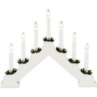 Konstsmide 7 Light Wooden Candlestick 7 gloeilamp(en)