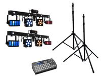 EUROLITE Set 2x LED KLS Laser Bar PRO + Easy Show + 2x M-4 Speaker-System Stand - thumbnail