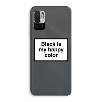 Black is my happy color: Xiaomi Redmi Note 10 5G Transparant Hoesje