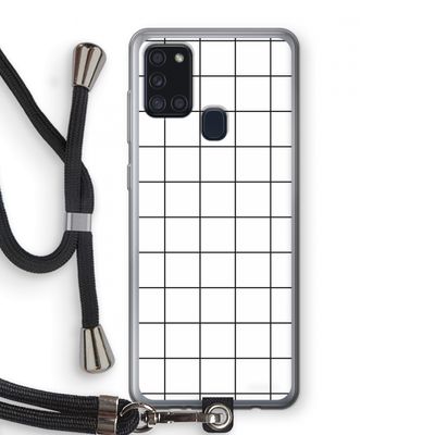 Rooster: Samsung Galaxy A21s Transparant Hoesje met koord