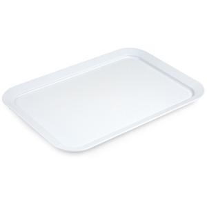 Plasticforte dienblad/serveerblad - Kunststof - 37 x 26 cm - wit - kopjes en glazen tray