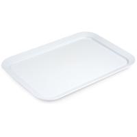 Plasticforte dienblad/serveerblad - Kunststof - 37 x 26 cm - wit - kopjes en glazen tray