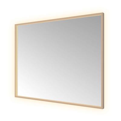 Hotbath &MORE Spiegel directe en indirecte LED color changing spiegelverwarming dimbaar met afstandsbediening Geborsteld zwart PVD SQU180BCP