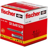 Fischer Plug SX 8 x 40 met schroef - 70022 - 50 stuk(s) - 70022 - thumbnail