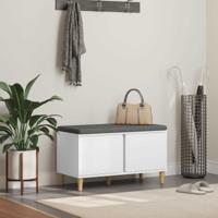 Halbank met kussen met opslag met de deur Wit 60 x 38 x 46 cm