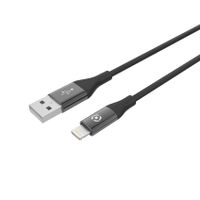 Celly - USB-Lightning Kabel 1 meter, Zwart - Celly - thumbnail
