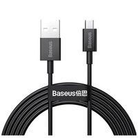 Baseus CAMYS-01 mobiele telefoonkabel Zwart 2 m USB C Micro-USB B - thumbnail