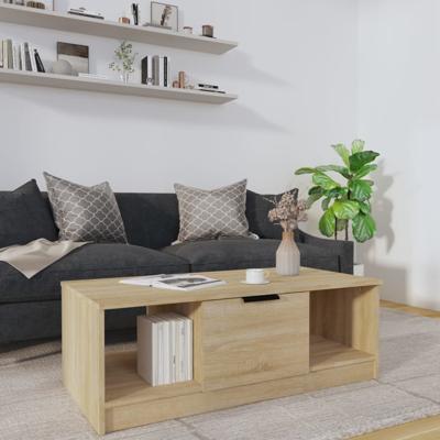 Salontafel 102x50x36 cm bewerkt hout sonoma eikenkleurig