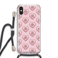 Chicks before dicks: iPhone XS Transparant Hoesje met koord