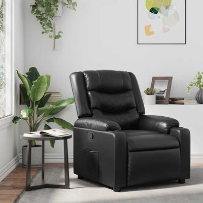 Fauteuil verstelbaar kunstleer zwart