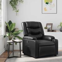 Fauteuil verstelbaar kunstleer zwart