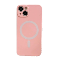 iPhone 14 hoesje - Backcover - Geschikt voor MagSafe - TPU - Roze