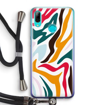 Colored Zebra: Huawei P Smart (2019) Transparant Hoesje met koord