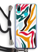 Colored Zebra: Huawei P Smart (2019) Transparant Hoesje met koord