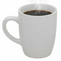 Gerimport Koffie / thee mok Mika - 1x stuks - wit - 240 ml - mokken - keramiek