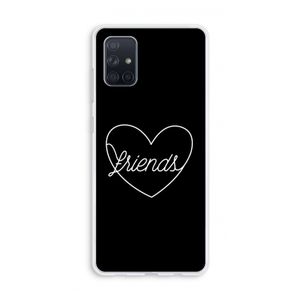 Friends heart black: Galaxy A71 Transparant Hoesje