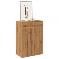 Schoenenkast 60x35x84 cm bewerkt hout artisanaal eikenkleur