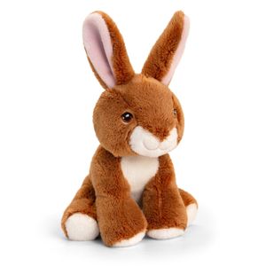 Pluche knuffel dier bruin konijn 12 cm