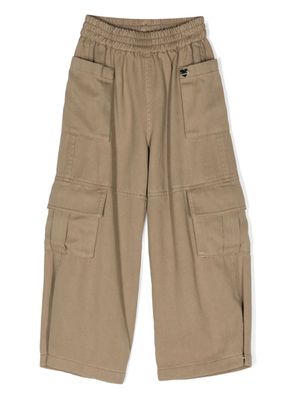 Monnalisa pantalon ample à poches cargo - Marron