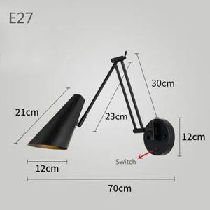 LUXARM Verstelbare Wandlamp met Lange Arm