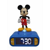 Mickey Mouse 3D Wekker met nachtlampje en geluiden - thumbnail