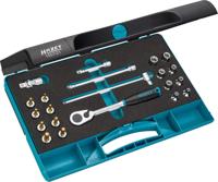 HAZET Gereedschapset 1557/21 - 3/8 inch (10 mm) vierkant hol - Buiten-TORX®-profiel, Binnen-TORX®-profiel - 21-delig - E5 - E14 - T15 - T50