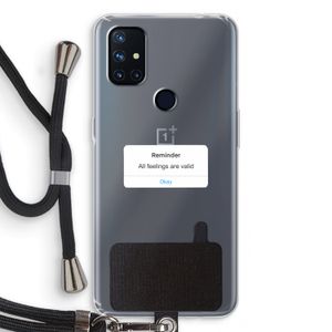 Reminder: OnePlus Nord N10 5G Transparant Hoesje met koord
