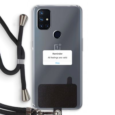 Reminder: OnePlus Nord N10 5G Transparant Hoesje met koord