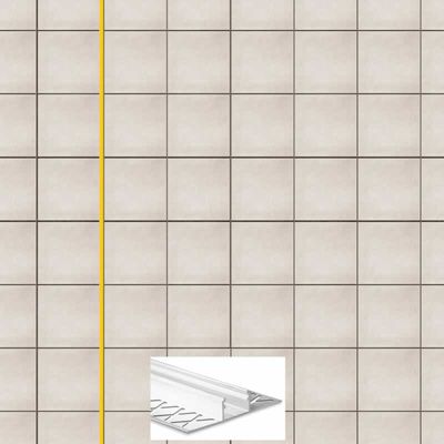 LED tegelprofiel FP1 aluminium vlak 200cm PF1 8102032 tussen tegels plaatsen horizontaal verticaal