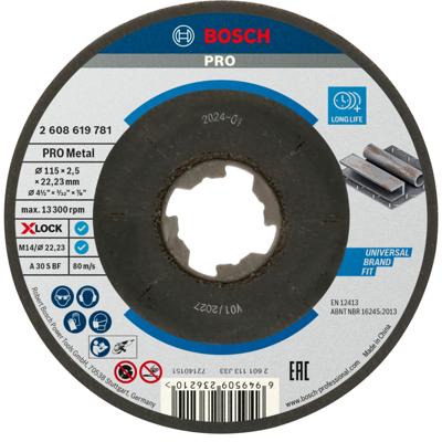 Bosch Accessoires Doorslijpschijf Metaal X-Lock 115X2.5mm - 2608619781