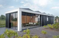 Trendhout Verona overkapping 750x335 cm Lariks/Douglas blank - Plat dak model links- Plat dak- Onbehandeld lariks Douglas hout- Trendhout