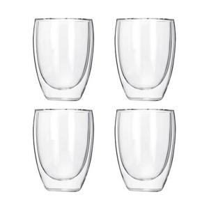 Krumble Koffie glas dubbelwandig 300ml - set van 4