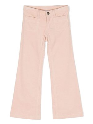 Bonpoint pantalon en velours côtelé à coupe évasée - Rose