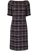 Paule Ka robe cintrée en tweed - Violet - thumbnail