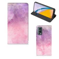 Bookcase OnePlus Nord 2 5G Pink Purple Paint