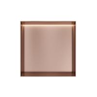 Hotbath &More Inbouwnis - 30 x 30 x 10 cm - Frameless - met LED-verlichting - Geborsteld Koper PVD