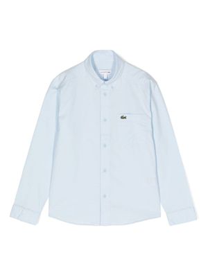 Lacoste Kids t-shirt en coton à logo appliqué - Bleu
