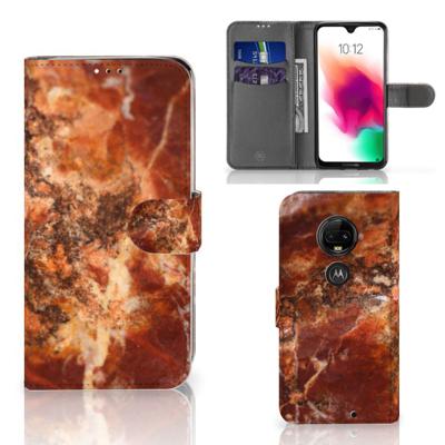 Motorola Moto G7 | G7 Plus | Bookcase | Marmer Bruin