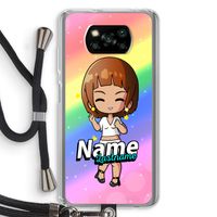 Chibi Maker vrouw: Xiaomi Poco X3 Pro Transparant Hoesje met koord