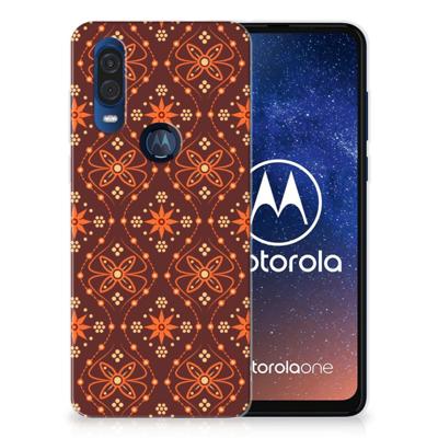 Motorola One Vision | TPU bumper | Batik Brown
