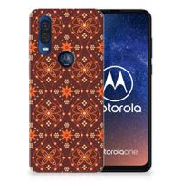 Motorola One Vision | TPU bumper | Batik Brown