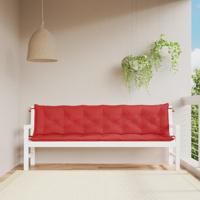 VidaXL Tuinbankkussens 2 st 200x50x7 cm oxford stof rood