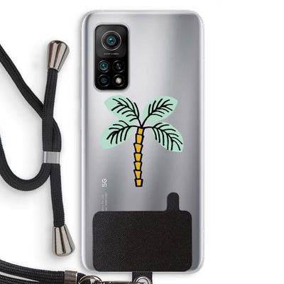Palmboom: Xiaomi Mi 10T 5G Transparant Hoesje met koord