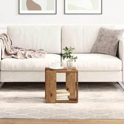 Salontafel Oud hout 32 x 32 x 30 cm Bewerkt hout