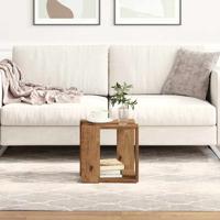 Salontafel Oud hout 32 x 32 x 30 cm Bewerkt hout