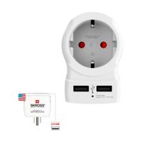 Adapter Skross 1500281 USB x 2 Europees Verenigde Staten