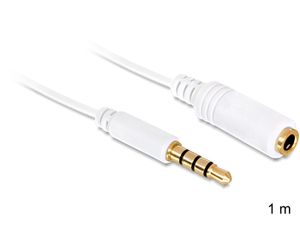 DeLOCK 84480 stereo audio verlengkabel 3.5mm 1m male/female 4 pin