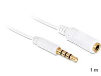 DeLOCK 84480 stereo audio verlengkabel 3.5mm 1m male/female 4 pin - thumbnail