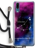 Sterrenbeeld - Donker: Huawei P20 Transparant Hoesje met koord